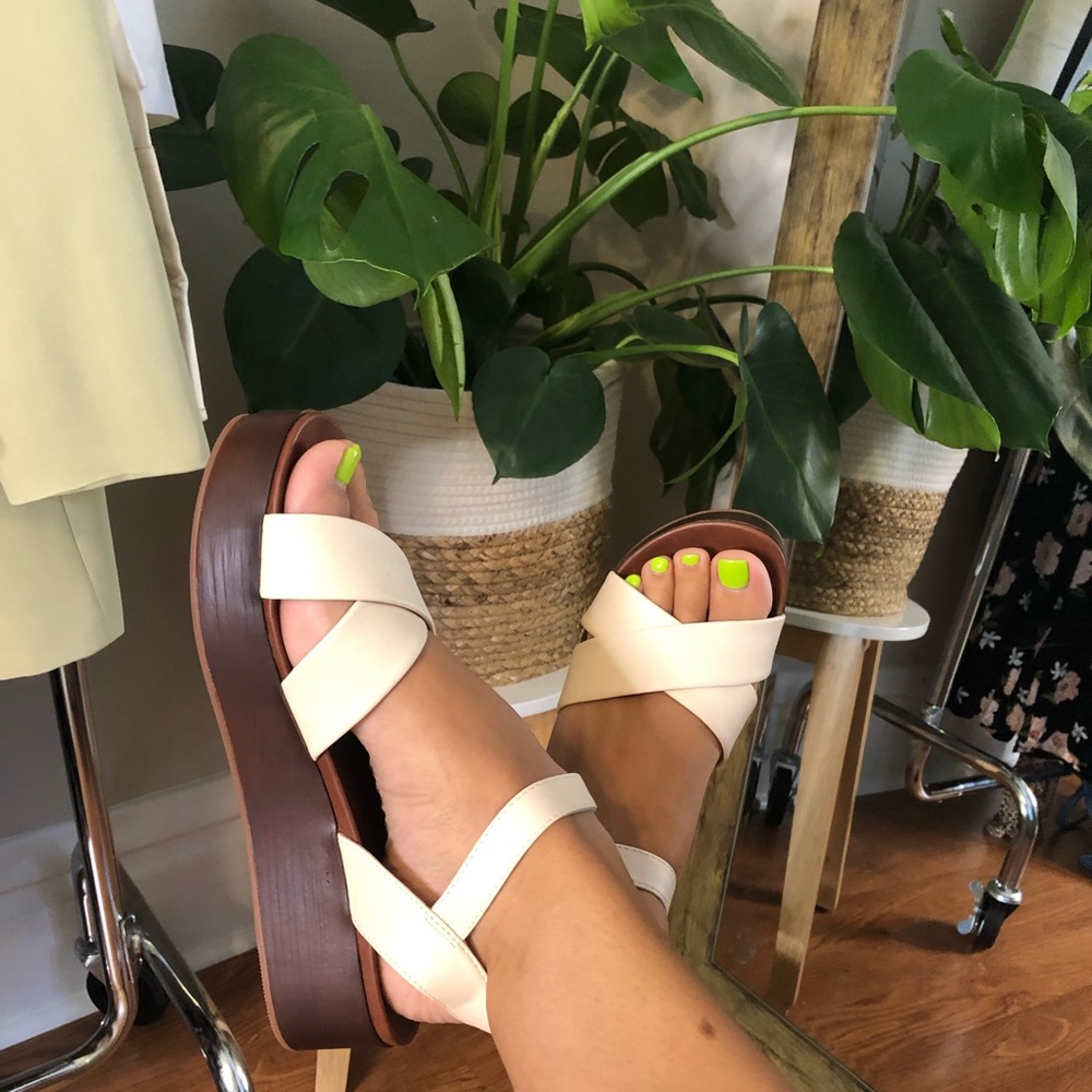 nude platform sandals